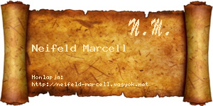 Neifeld Marcell névjegykártya